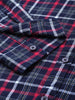 Men's Blue Slim Fit Checked Casual Shirt