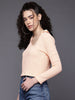 Freehand by The Indian Garage Co Women Fitted Textured Asymmetric Top