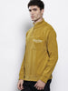 Men's Yellow Relaxed Fit Textured Street Sweatshirt