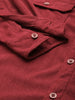 Men's Red Regular Fit Solid Casual Shirt