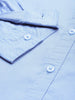 Men's Blue Regular Fit Solid Formal Shirt