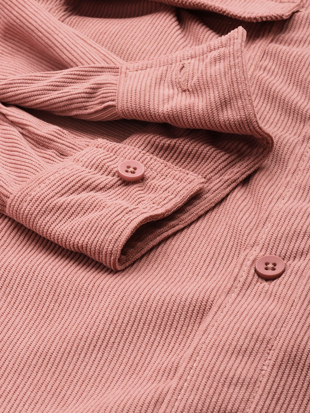 Men's Pink Regular Fit Solid Casual Shirt