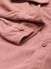 Men's Pink Regular Fit Solid Casual Shirt