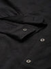 Men's Black Regular Fit Textured Textured Shirt