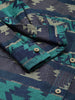 Men's Green Relaxed Fit Textured Casual Shirt