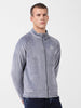 Men's Grey Regular Fit Textured Casual Sweatshirt