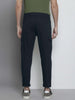 Men's Solid Navy Cuffed Cargo Pant