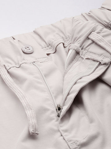 Men's Grey Loose Fit Utility Cargo