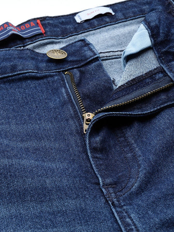 Men's Blue Slim Fit Casual Jeans