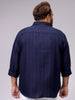 Men's Navy Regular Fit Striped Casual Shirt