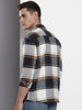 Men's Black Regular Fit Checked Casual Shirt