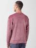 Men's Brown Oversized Fit Textured Casual Sweatshirt