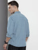 Men's Blue Regular Fit Solid Casual Shirt