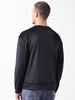 Men's Black Oversized Fit Textured Casual Sweatshirt