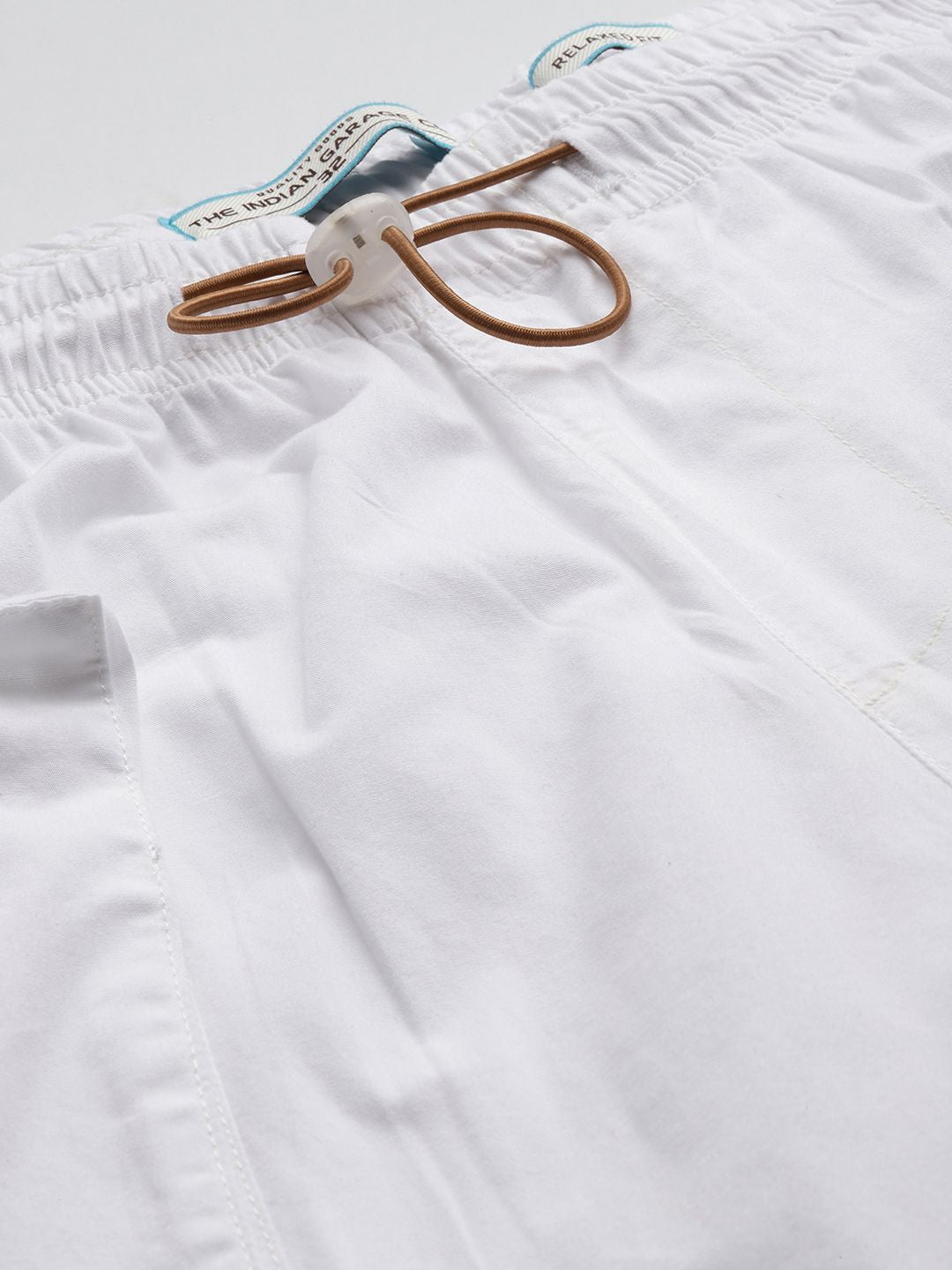 Men's White Relaxed Fit Utility Joggers