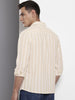 Men's Off White Regular Fit Checked Casual Shirt