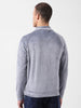 Men's Grey Regular Fit Textured Casual Sweatshirt
