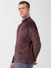 Men's Brown Regular Fit Textured Casual Sweatshirt
