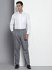 Men's Grey Relaxed Fit Formal Trousers