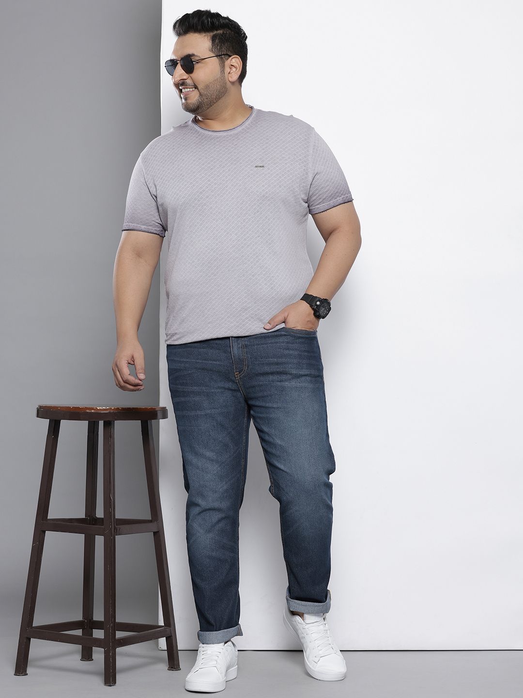 Men's Blue Slim Fit Casual Jeans