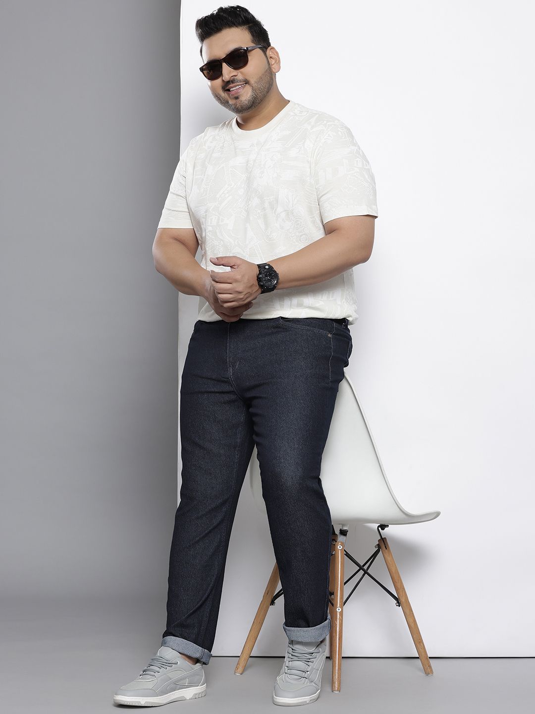 Men's Blue Slim Fit Casual Jeans