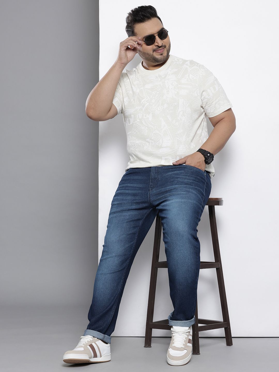 Men's Blue Slim Fit Casual Jeans