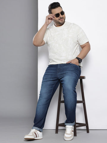 Men's Blue Slim Fit Casual Jeans