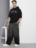 Men's Black Regular Fit Utility Jeans