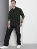 Men's Green Regular Fit Printed Casual Shirt