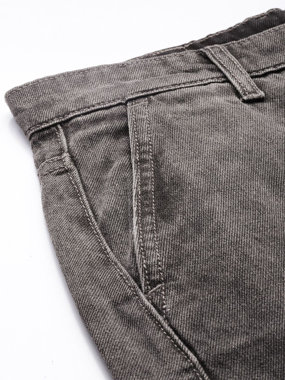 Men's Black Regular Fit Utility Jeans