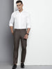 Men's White Slim Fit Textured Party Wear Shirt