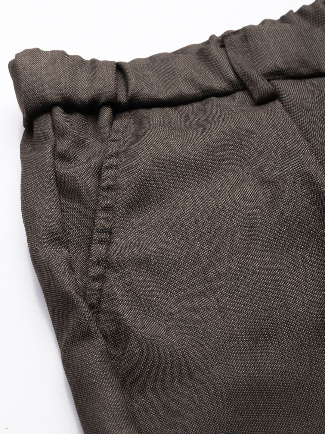 Men's Black Relaxed Fit Formal Trousers