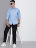 Men's Blue Regular Fit Solid Formal Shirt