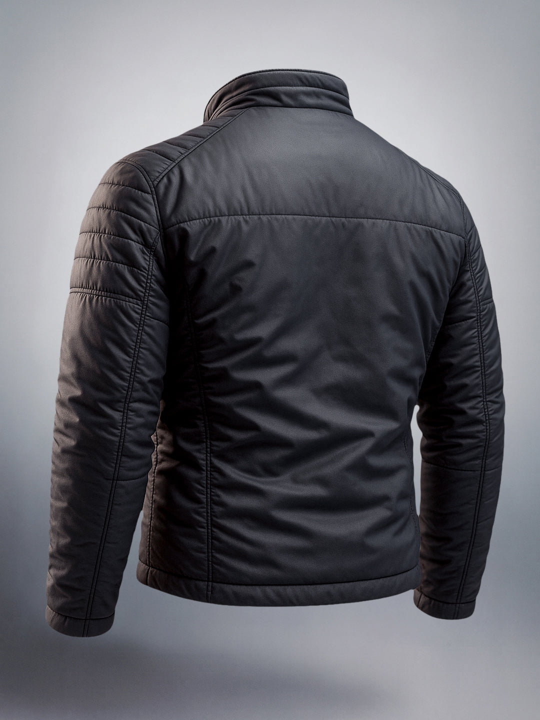 Men's Navy Slim Fit Solid Casual Jacket