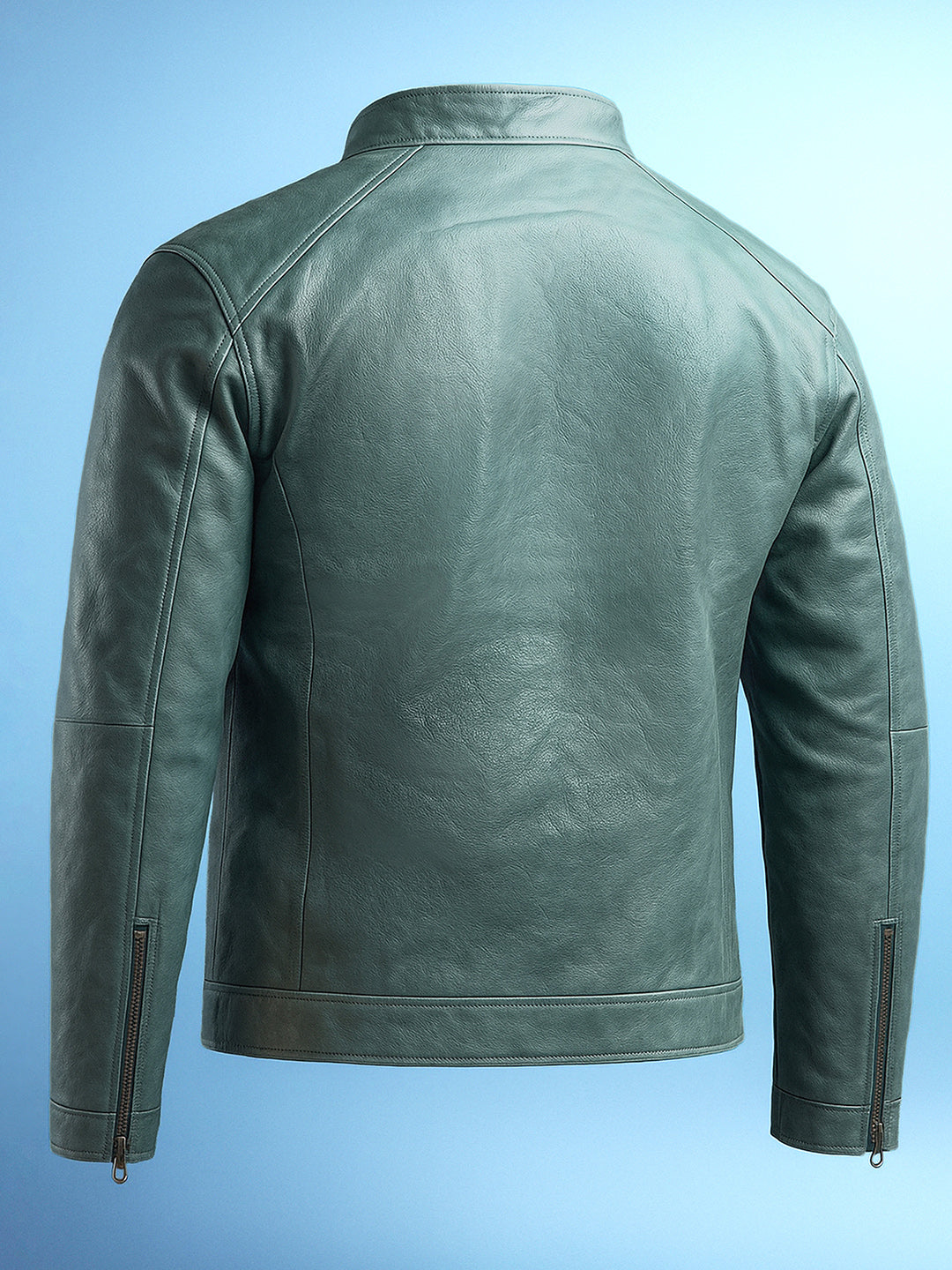 Men's Teal Slim Fit Solid Casual Jacket