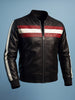 Men's Black Slim Fit Colourblocked Casual Jacket