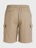Men's Khaki Relaxed Fit Solid Resort Wear Shorts