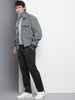 Men's Black Regular Fit Casual Trousers