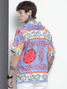 Men's Multicolor Oversized Fit Printed Print Shirt