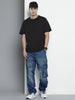 Men's Blue Regular Fit Utility Jeans