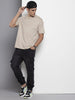 Men's Black Regular Fit Solid Stretchable Denim Joggers