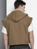 Men's Olive Oversized Fit Solid Korean Street Shirt