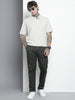 Men's Grey Regular Fit Casual Trousers