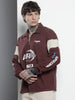 Men's Maroon Regular Fit Graphic Printed Street Wear Shirt