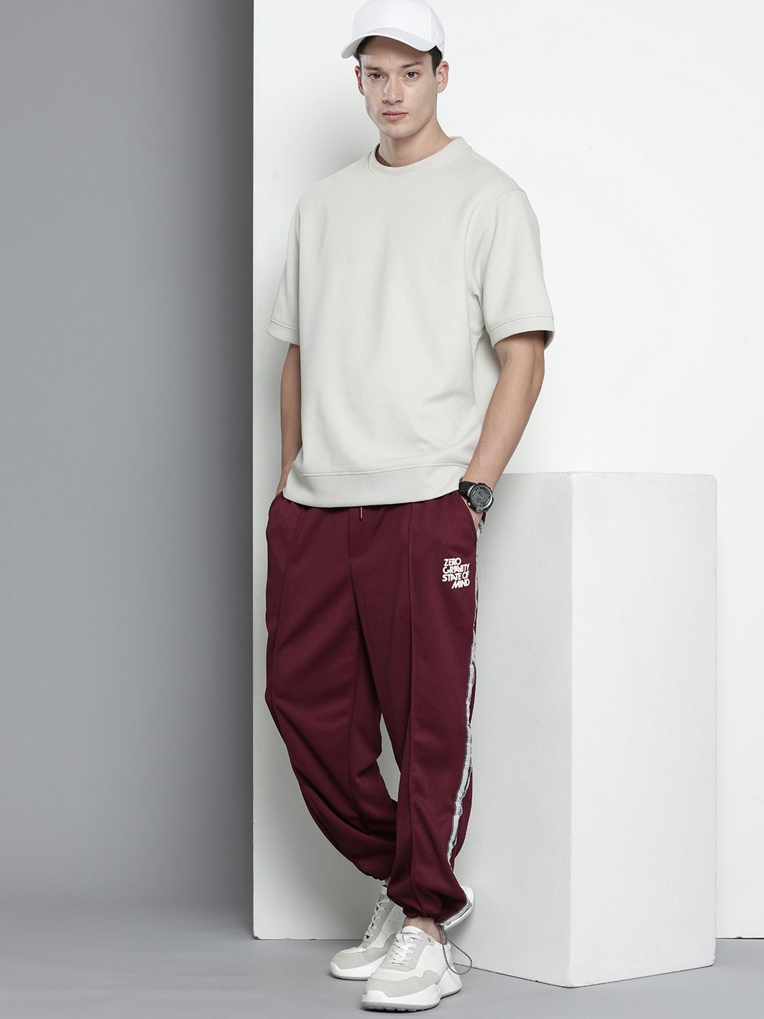 Men's Purple Relaxed Fit Street Joggers