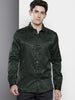 Men's Green Slim Fit Textured Party Wear Shirt