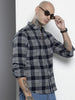 Men's Black Regular Fit Printed Casual Shirt