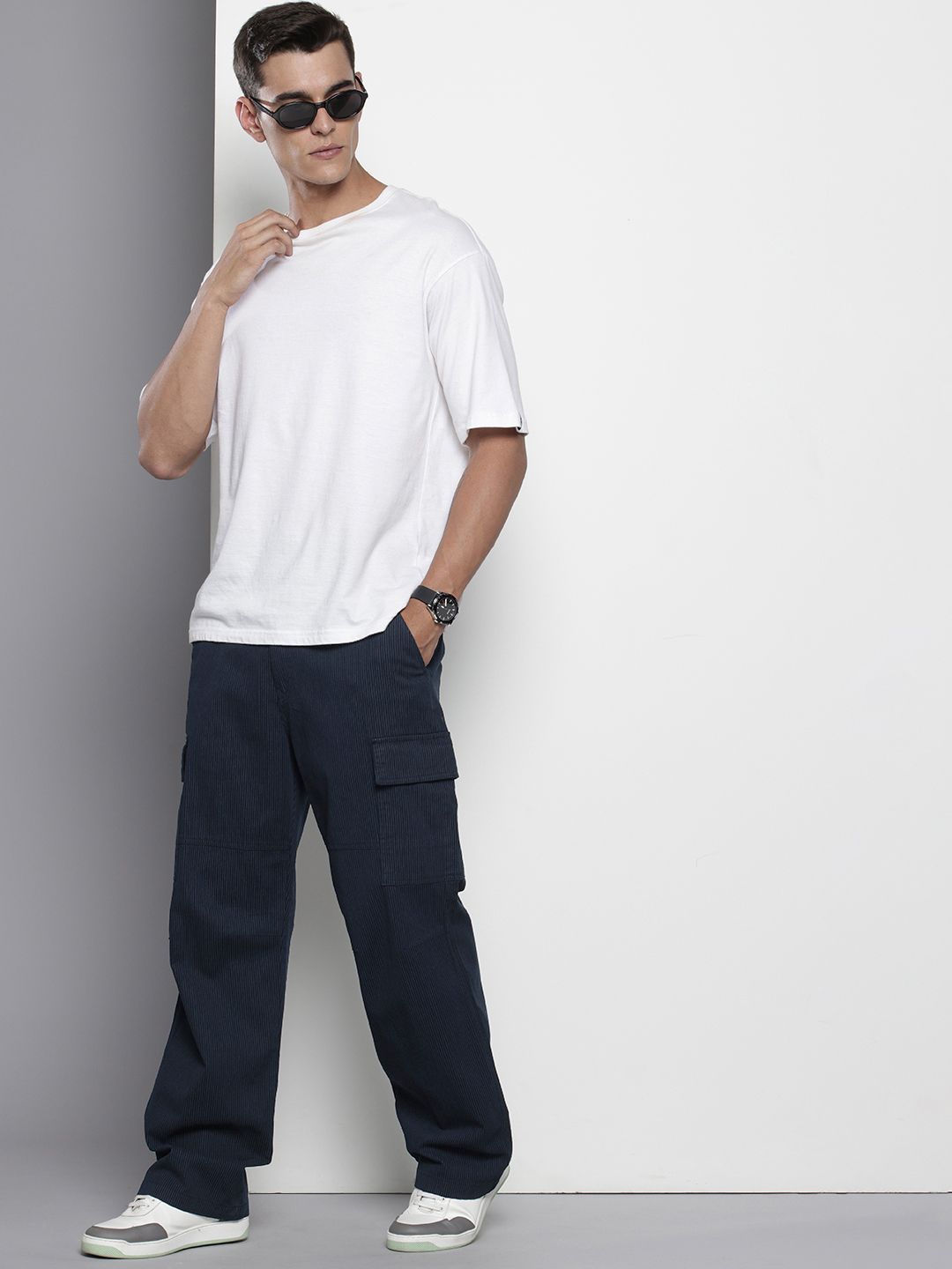 Men's Navy Relaxed Fit Utility Cargo