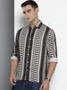 Men's Black Relaxed Fit Printed Resort Wear Shirt