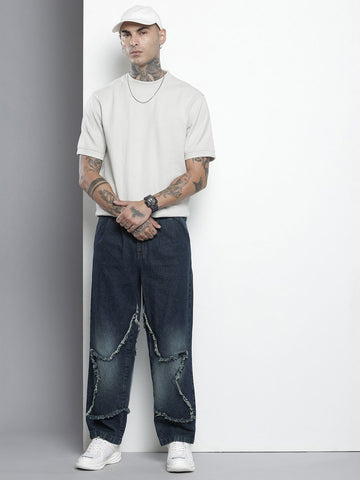 Men's Blue Relaxed Fit Utility Jeans
